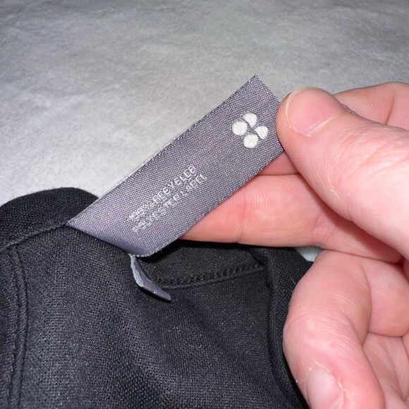 Sweaty Betty Womens Medium Cruise Wide Leg Jumpsuit Solid Black Side Tie EUC - Picture 9 of 12